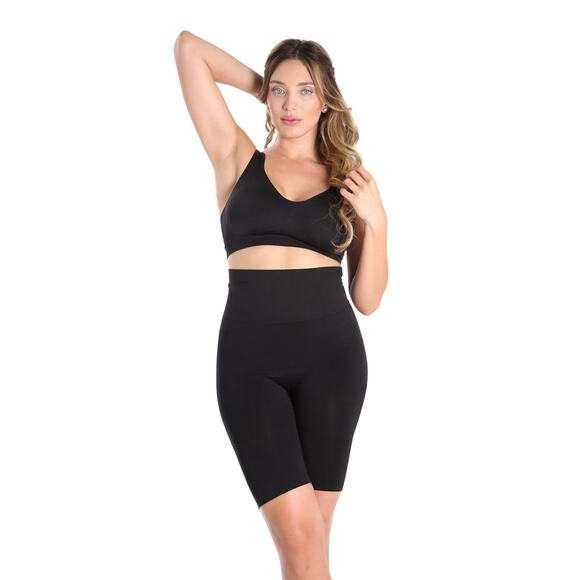 MeMoi Black XL High-Waisted Seamless Firming Thigh Shaper - Picture 4 of 13